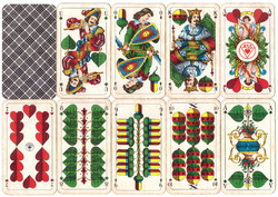 233. Schafkopf tarock German serial number card Bavarian card picture 36 sheets ass around 1970