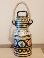 Vintage ceramic milk jug signed by andré l'helguen keraluc