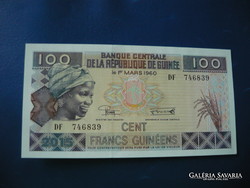 Guinea 100 francs 2015 rare paper money! Unc!