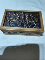 Gift box with metal embossing