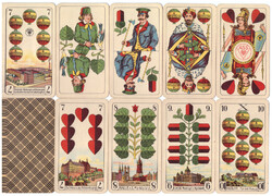 244. German serialized skat card Prussian card image Vass Altenburg Thüringen 32 sheets around 1940