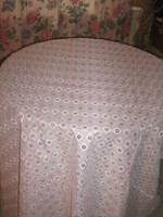 Beautiful pink floral madeira tablecloth new