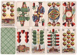 239. German serialized skat card Prussian card image Vass Altenburg Thüringen 32 sheets around 1940