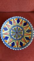 Folk ceramic wall plate marked hc