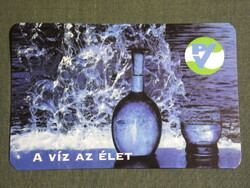 Kártyanaptár, Pécs vízmű Rt., A víz az élet, 1996, (6)