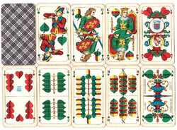 224. Schafkopf tarock German serial number card Bavarian card picture 36 sheets f.X. Schmid Munich around 1970