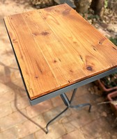 Industrial and rustic small table, auxiliary for the hall, kitchen, terrace