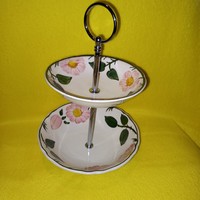 "Villeroy  & Boch  " emeletes asztali kínáló. (Mettlach) , wild-rose.