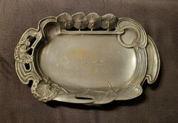 Art Nouveau metal serving bowl/tray for sale