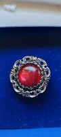 Very nice crimson brooch