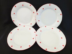 Epiag szívecskés porcelán lapos tányérok