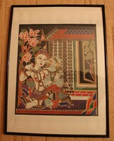 Rare painting Thai Ramayana (Hanuman) painting