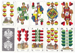 255. German serialized skat card Prussian card image f.X. Schmid Munich 32 sheets around 1980