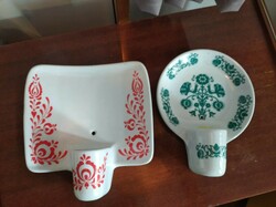 2 retro drasche porcelain wall lamps in one