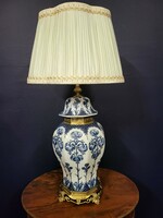 Delft blue table lamp vase with floral painting