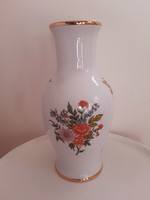 Hollóházi Virág Mintás Nagy Porcelán Váza