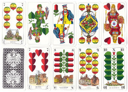 256. German serialized skat card Prussian card picture f.X. Schmid Munich 32 sheets around 1980