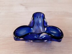 Murano blue glass serving tray, centerpiece