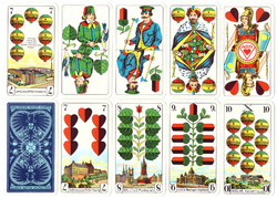 251. German serialized skat card Prussian card image vass Stuttgart-Leinfelden 32 sheets around 1990