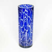 Handmade, polished glass vase