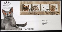 Ff4780a-d / 2005 for youth -cats block ran on fdc