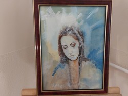 (K) beautiful signed painting with 35x45 cm frame
