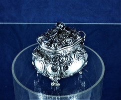 Wonderful, antique silver sugar bowl, German, ca. 1890!!!