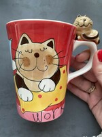 Montemaggi hand painted kitty mug