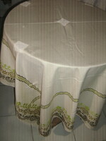 Woven tablecloth decorated with charming lace