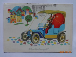 Old graphic postcard - Boór vera drawing