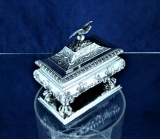 A curiosity! Antique silver box, Italian, ca. 1820!!!