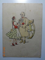 Old graphic postcard: Báčka march