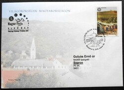 Ff4937 / 2008 World Heritage in Hungary stamp ran on fdc