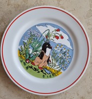 Zsolnay small mole fairy pattern porcelain flat plate