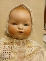 Antique doll with Heubach Köppelsdorf porcelain head