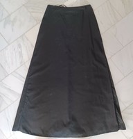 Elegant black taffeta silk long casual skirt. New.