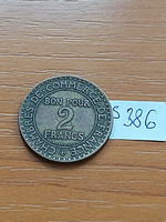 FRANCIAORSZÁG 2 FRANK 1923 Alumínium-Bronz  S386