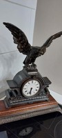 Antik turul madaras bronz kandalló óra