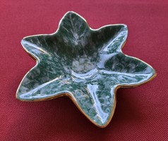 Bavaria green leaf star-shaped German porcelain bowl decorative plate