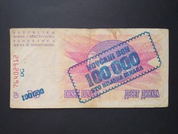 Bosnia and Herzegovina 100000 dinars 1993 f