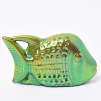 Eosin glazed art deco fish