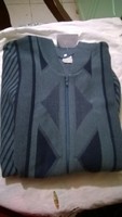 XXL quality men's zip-up cardigan with pockets - good appearance