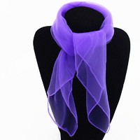 New purple chiffon scarf