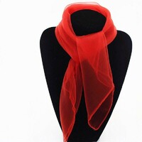New, red chiffon shawl, scarf