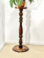 Luxurious walnut pedestal, statue holder, plant stand