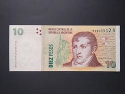 Argentína 10 Pesos 2014 Unc