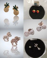 On sale ! 925 Silver earrings 5 pairs in one
