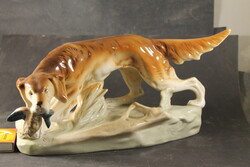Royal dux hunting dog with wild duck 714