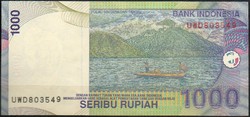 D - 028 - foreign banknotes: 2000 Indonesia 1000 rupiah unc