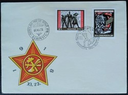 F2499-500 / 1968 Hungarian Party of Communists stamp set on fdc